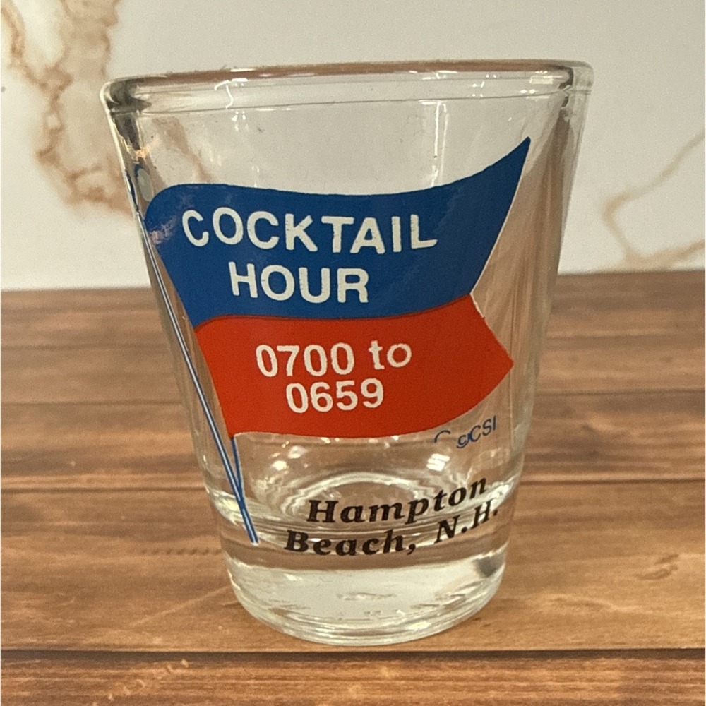 Hampton Beach New Hampshire Cocktail Hour Barware Souvenir